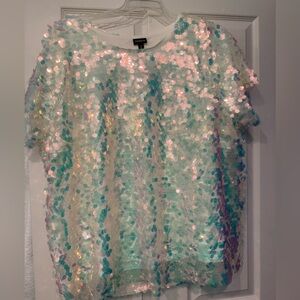 Torrid Iridescent Sequin Top ~Sparkle at your holiday party!